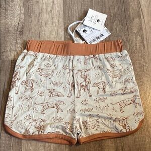 Women's Cream and Tan Shorts